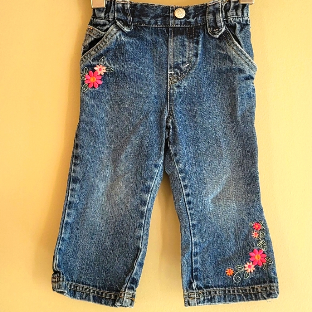 Levi Strauss embroidered baby girl's jeans